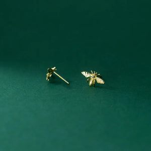 925 Silver Bee Piercing Stud Earrings