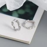 Vintage Geometric Twist Huggie Round Hoop Earrings