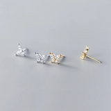 925 Silver Butterfly Zircon Stud Earrings for Women