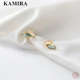 925 Sterling Silver Leaf Stud Earrings for Women Gift