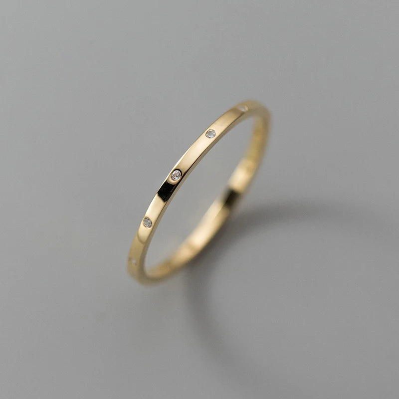 Vintage Small Zircon Rings for Women Wedding Jewelry