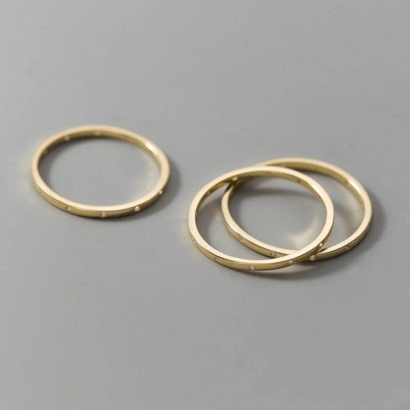 Vintage Small Zircon Rings for Women Wedding Jewelry
