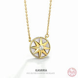 925 Silver Vintage Star Chain Pendant Necklace for Women