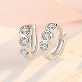 925 Silver Crystal Stud Earrings for Women