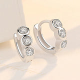 925 Silver Crystal Stud Earrings for Women