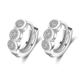 925 Silver Crystal Stud Earrings for Women