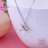 925 Silver Unicorn Pendant Necklace Bohemia Style Jewelry