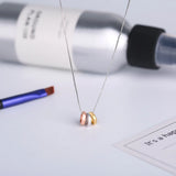 925 Silver 3-Ring Pendant Necklace Dad/Mom Gift