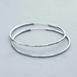 925 Silver Hoop Earrings for Women, 55mm Big Party Rock Jewelry