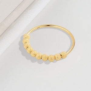 925 Silver Fidget Beads Ring Anti Stress Spiral Anxiety Jewelry