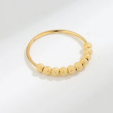 925 Silver Fidget Beads Ring Anti Stress Spiral Anxiety Jewelry
