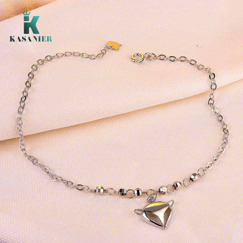 Fox Shape Anklets Bohemian 925 Silver Vintage Yoga Beach Sandals Barefoot
