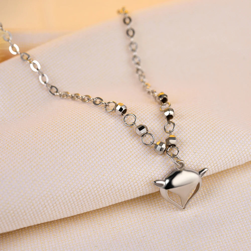 Bohemian 925 Silver Anklet Bracelet Vintage Fox Pendant Party Jewelry