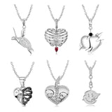925 Sterling Silver Enamel Couple Smiling Love Forever Necklace