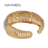 KAYMEN Rhinestone Open Cuff Bracelet for Women