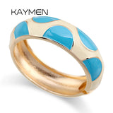 Colorful Enamel Bangle Cuff Bracelet for Party Wedding