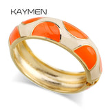 Colorful Enamel Bangle Cuff Bracelet for Party Wedding