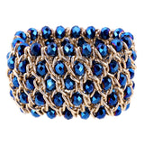 KAYMEN Crystal Bracelet Elastic Bangle for Women Party Jewelry
