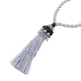 KAYMEN Pearls Strands Tassels Long Necklace for Women