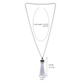 KAYMEN Pearls Strands Tassels Long Necklace for Women