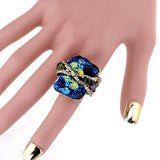 KAYMEN Statement Wedding Ring Antique Bronze Elastic Vintage Women