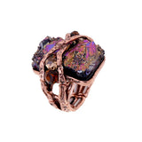 KAYMEN Statement Wedding Ring Antique Bronze Elastic Vintage Women