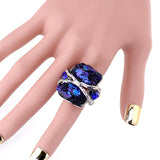 KAYMEN Statement Wedding Ring Antique Bronze Elastic Vintage Women