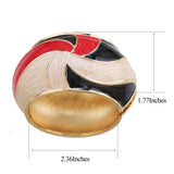 KAYMEN Enamel Cuff Bracelet Big Statement Bangle for Women Girls