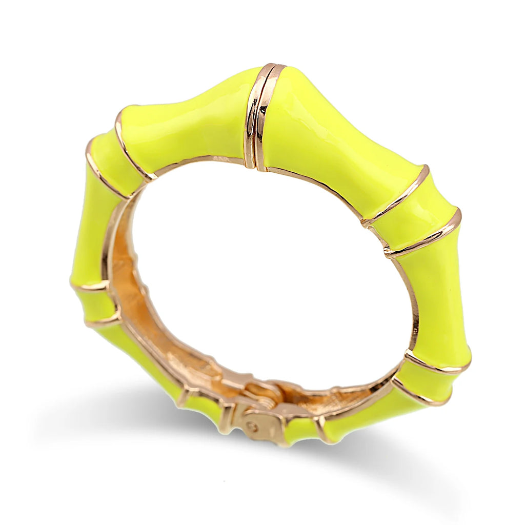 KAYMEN Colorful Bamboo Cuff Bangle Bracelet for Women Plated Statement Bangle