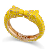 KAYMEN Enamel Colorful Tiger Bangle Cuff Bracelet for Women Girls