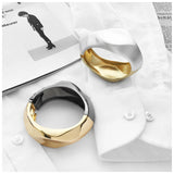 KAYMEN Statement Bangle Cuff Bracelets for Women Plating Double Colors