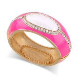 KAYMEN Women's Rhinestones Colorful Bracelet Cuff Chunky Crystal Bangle