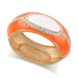 KAYMEN Women's Rhinestones Colorful Bracelet Cuff Chunky Crystal Bangle