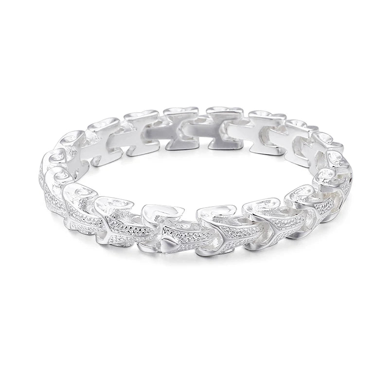 Vintage Stainless Steel Men's Bangle Bracelet 8.26''