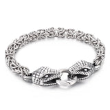 Gothic Biker Skull Bracelet Stainless Steel Chain 7mm