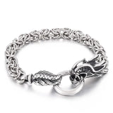 Gothic Biker Skull Bracelet Stainless Steel Chain 7mm