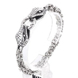 Gothic Biker Skull Bracelet Stainless Steel Chain 7mm
