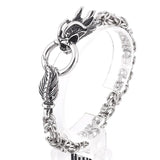 Gothic Biker Skull Bracelet Stainless Steel Chain 7mm