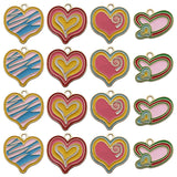 KC Alloy Enamel Love Heart Charm DIY Jewelry Making Necklace Accessories