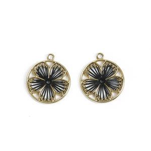 KC Alloy Flower Charm for DIY Jewelry Making
