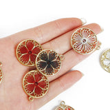 KC Alloy Flower Charm for DIY Jewelry Making