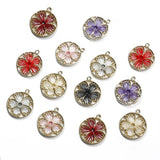 KC Alloy Flower Charm for DIY Jewelry Making