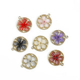 KC Alloy Flower Charm for DIY Jewelry Making