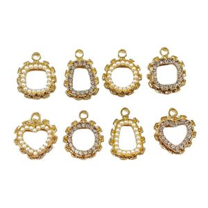KC Plated Pearl Eardrop Necklace Jewelry Making Supplies Component Diy 8pcs