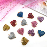 KC Enamel Love Heart Earrings Charm For Jewelry Making DIY Bracelet