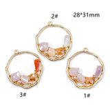 KC Acrylic Round Trapezoid Eardrop Pendant Charms Necklace Earring Accessories