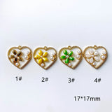 KC Acrylic Heart Flower Eardrop Pendant Charms Necklace Earring Accessories