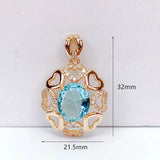 KC Rhinestone Eardrop Pendant Charms Necklace Earring Accessories