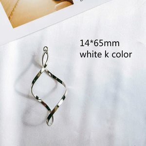 KC Plated Eardrop Earrings Jewelry Component