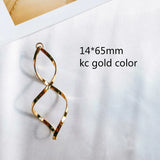KC Plated Eardrop Earrings Jewelry Component
